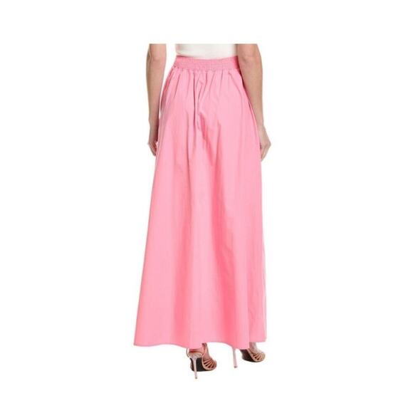NWT Susana Monaco Poplin Pocket Maxi Skirt knockout pink small - Picture 2 of 8